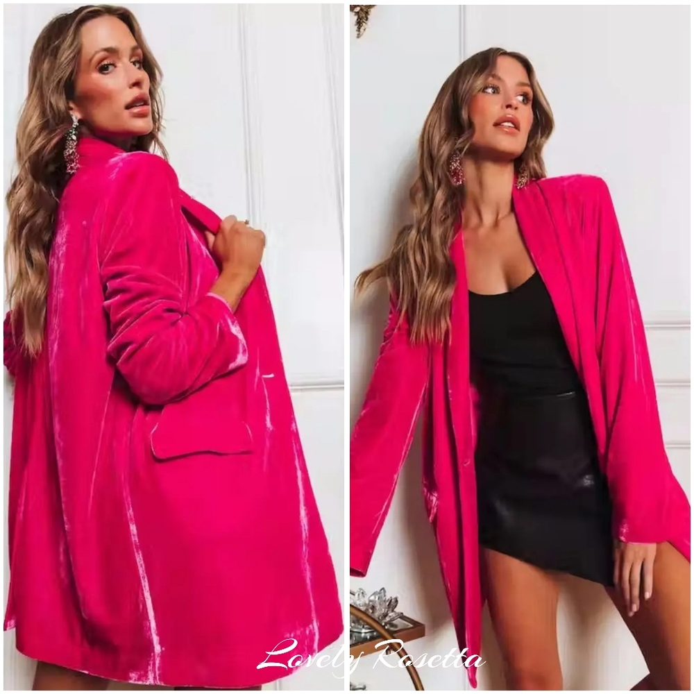Pink Timeless Button-up Blazer